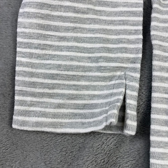 NEXT Top Womens 8‎ Gray Striped Long Blouse Maternity Pocket 3/5 Sleeve Shirt - Picture 8 of 16